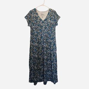 Women's Sahalie Y2K 2000s Paisley Pattern Casual Aline Midi Dress Large